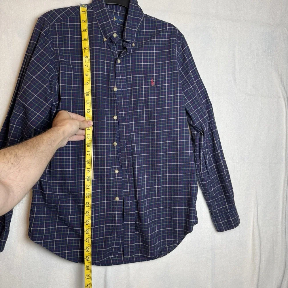 POLO RALPH‎ LAUREN Long Sleeve Button Up Shirt  Plaid Medium Pony RN 41381